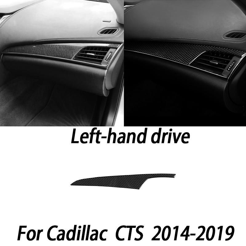 Carbon Fiber Car Interior Accessories Center Console Panel Door Handle Gear Shift Decorative Stickers For Cadillac CTS 2014-