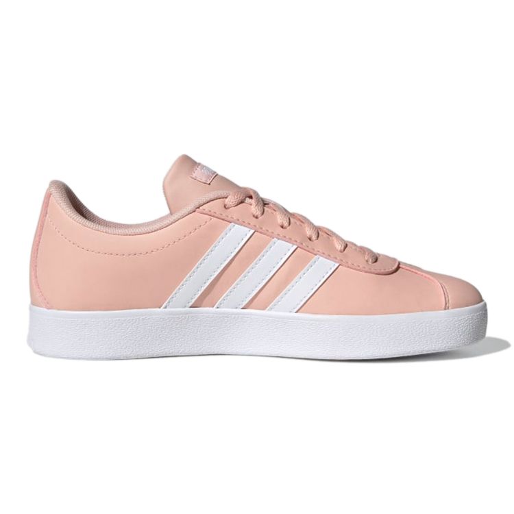 Adidas Vl Court 2.0 Comfortable Casual Durable Low-Top Kids Skate Shoes Pink Kids Sneaker GZ7661
