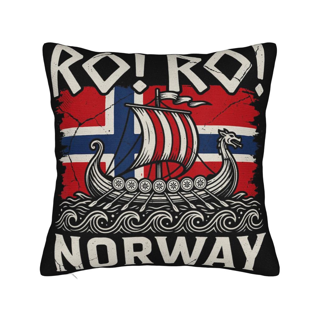 Norway Vintage Sports Design Norge Norwegian Pillow Cover Cushion Cover Retro Trendy Pillow Case For Wedding Party Home Decor