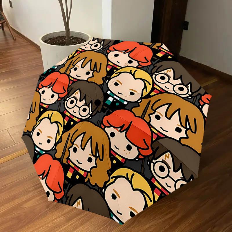 1PC Harry Potter Characters Umbrella-8-Rib Reinforced, Automatic Open, Lightweight & Durable, Cute Fashion Accessory for Outdoor, D2622