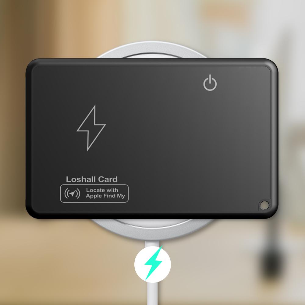 Wireless Charging Tracking Location Wallet Tracker Card Waterproof GPS Locator Work with Apple Find My App Bluetooth Tracker