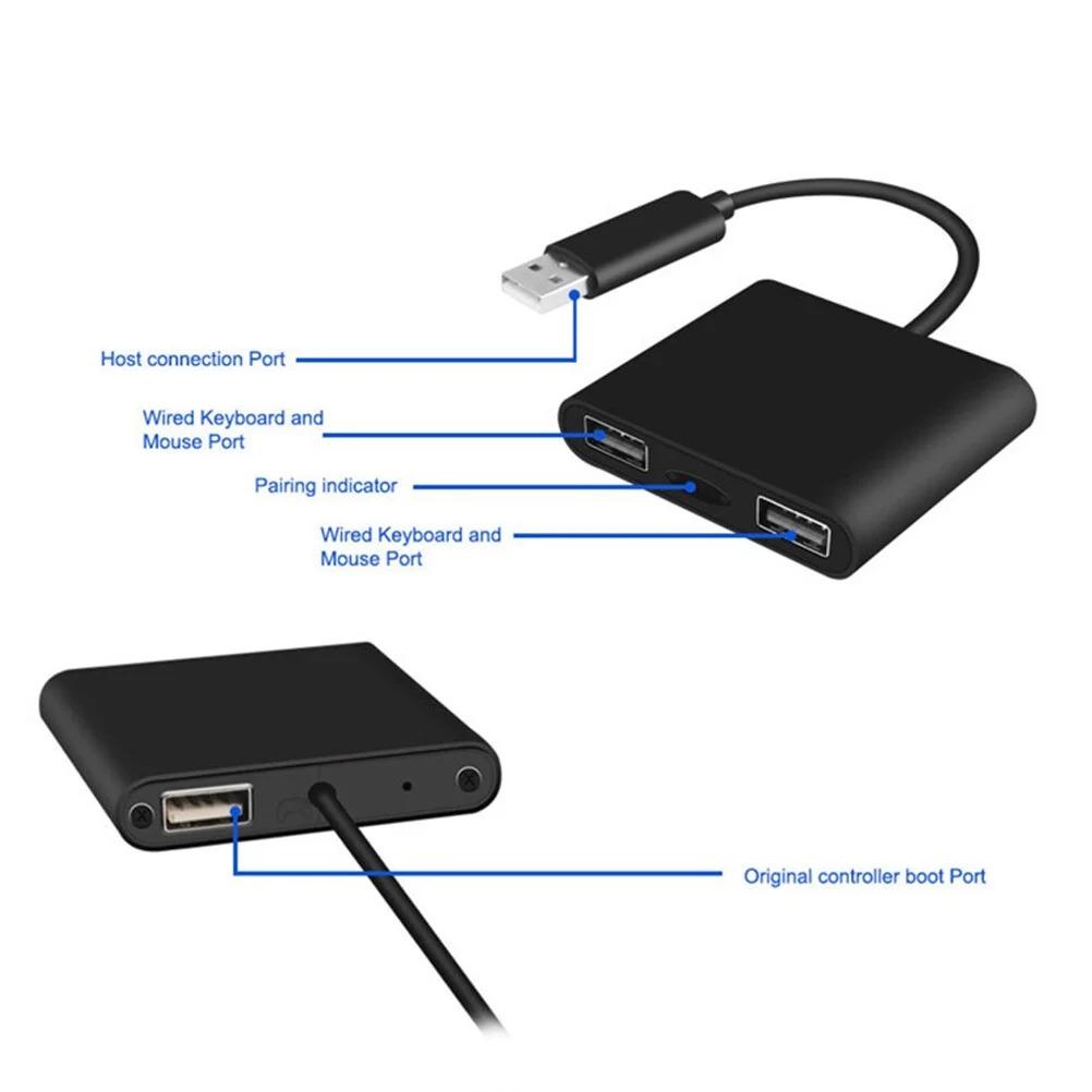 Game Controller USB Converter USB Hub Adapter Compatible with Xbox / PS4 / Switch