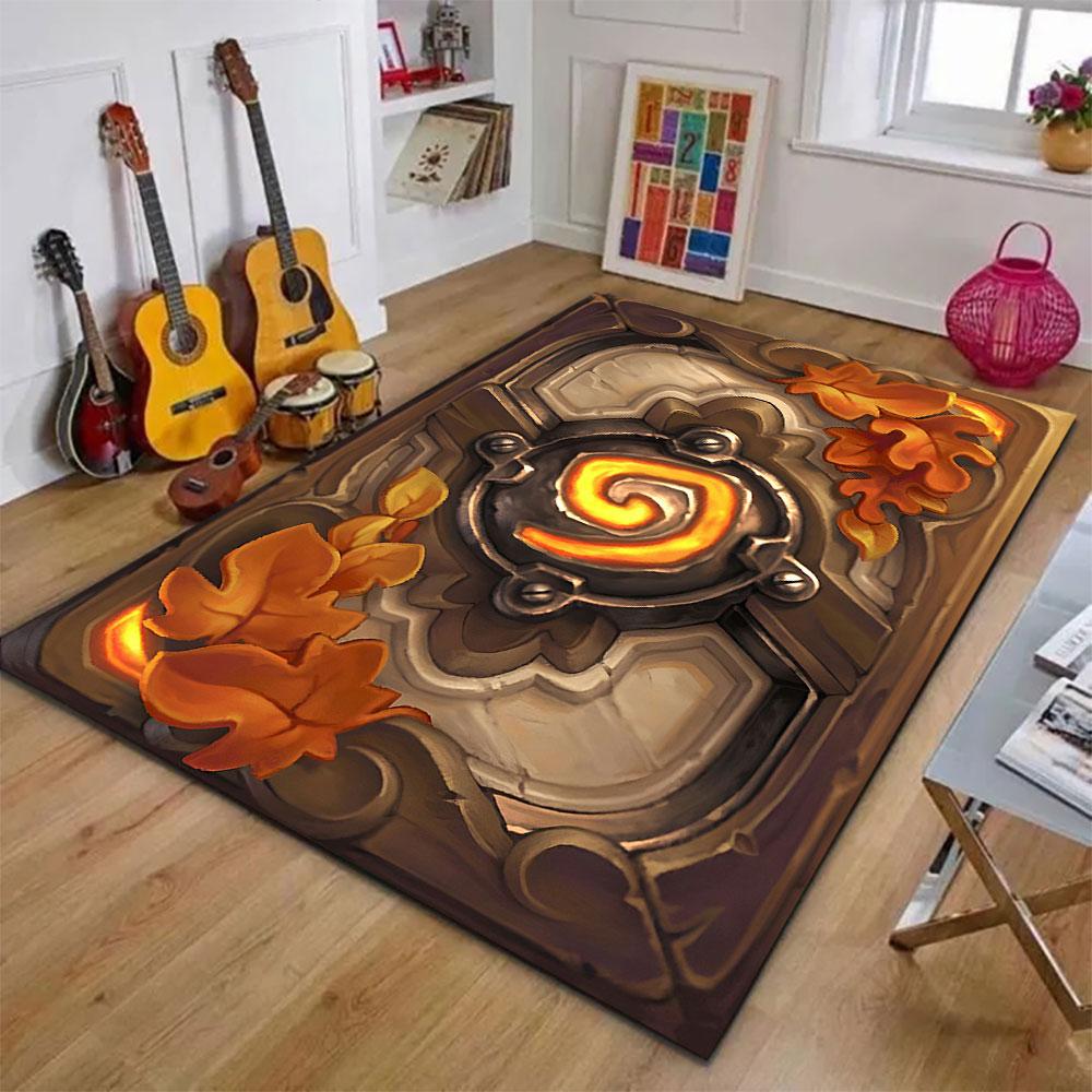 Jesienny Wzór Hearthstone Dywan Dywan wzorzysty, odpowiedni jako antypoślizgowa mata do zabawy do salonu i sypialni przy sofie