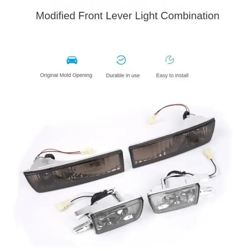 Set 4 bucăți mașină afumată bară față ceață + lampă de semnalizare pentru VW Golf 3 1992 1993 1994 1995 1996 1997