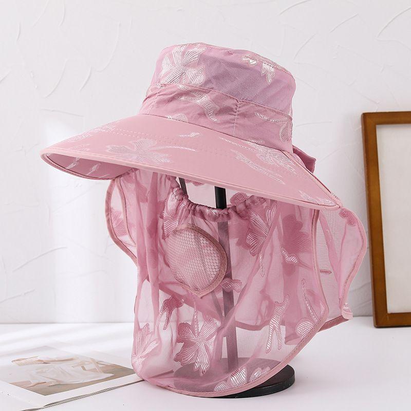 Ice Silk Hat, Sun Protection and Sunshade Hat Summer Breathable Hat Large Brim UV Protection Outdoor Cycling Face Mask, Windproof