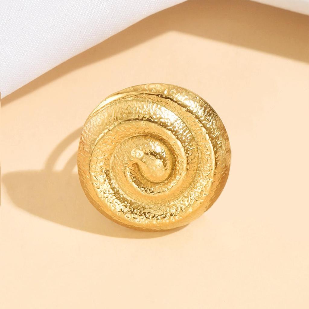 Fashion Stainless Steel Ocean Style Seashell Pearl Ring - Women's Casual Vacation Jewelry