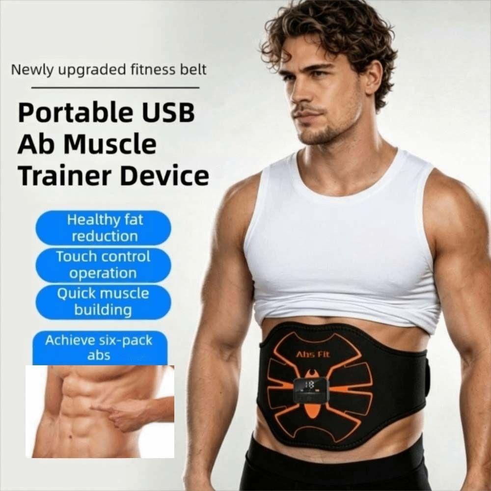 Electric Ab Muscle Trainer Device Portable EMS Muscle Stimulator Abdominal Belt Strength Training
