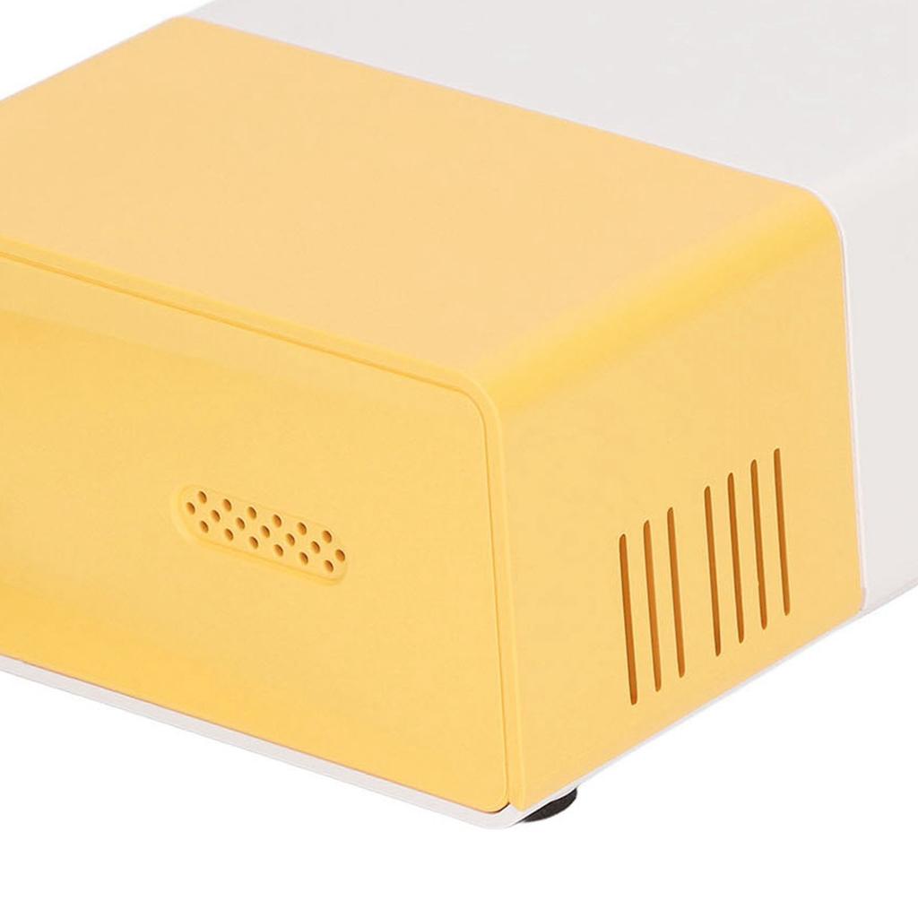 Projector 1080p Diffuse Reflection Imaging Support 23 Languages HD Projector with Spkers Yellow