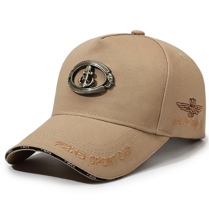 Spring Autumn Men's Baseball Cap Metal Anchor Embroidered Sunshade Cap Men's Outdoor Cap