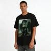 Gothic Fallen Angel Print Top Edgy Streetwear Gothic Aesthetic Tee For Punk & Dark Style Lovers Pure cotton T-shirt