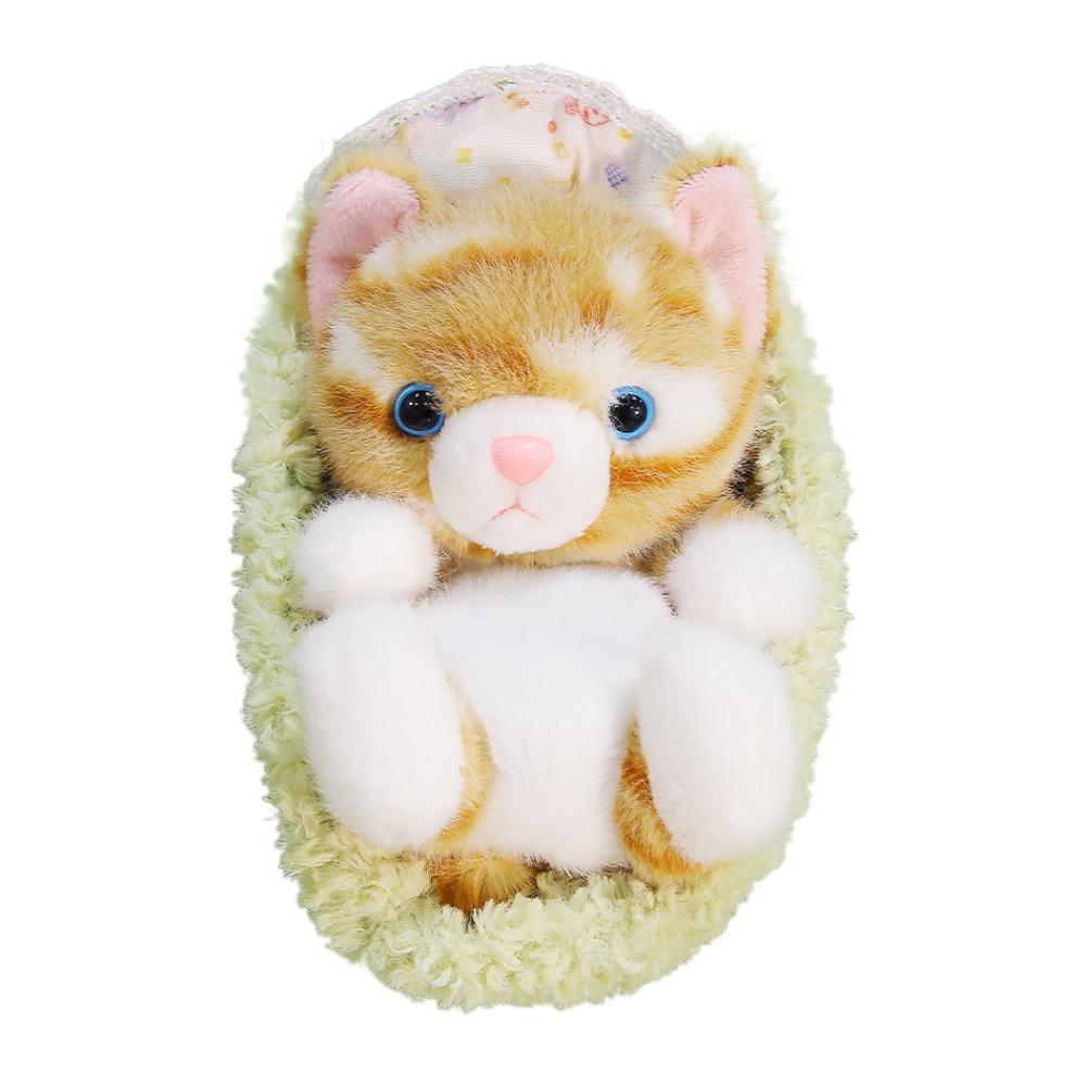 

Simulation Pet Sleeping Basket Black Cat Kawaii Stuffed Animals Cat Soft Comfort Cat Table Birthday Gifts