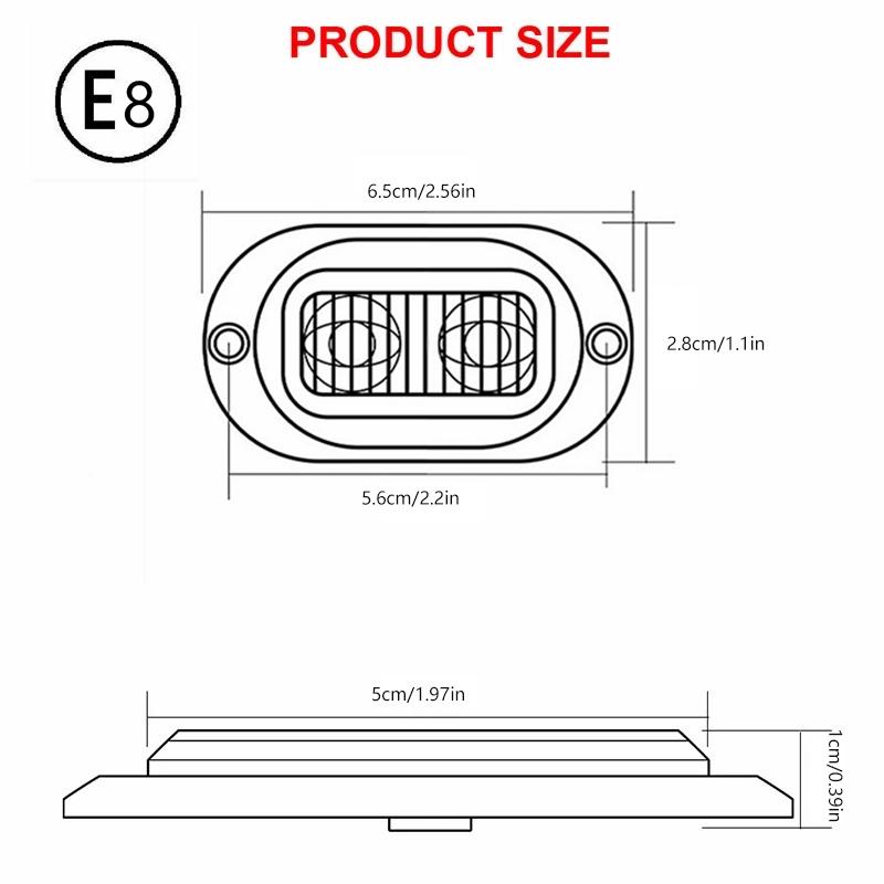 12V 24V Truck Led Side Marker Light Car Trailer Dot E8 Mark Reflector Van Clearance Lamp For Lorry Rv Bus Boat