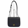 Excellent Michino PARIS Shoulder Bag Elysee Flap Bag Navy Calf Leather B139 Used