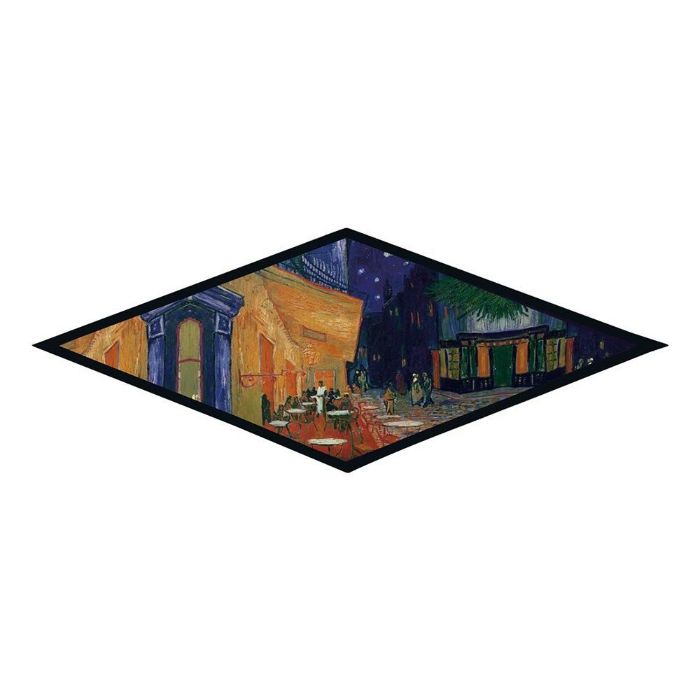 Oil Painting Diamond Scarf Woman Fashion Silk Scarf Luxury Bandana Headband Hijab Foulard Neckerchief Shawl