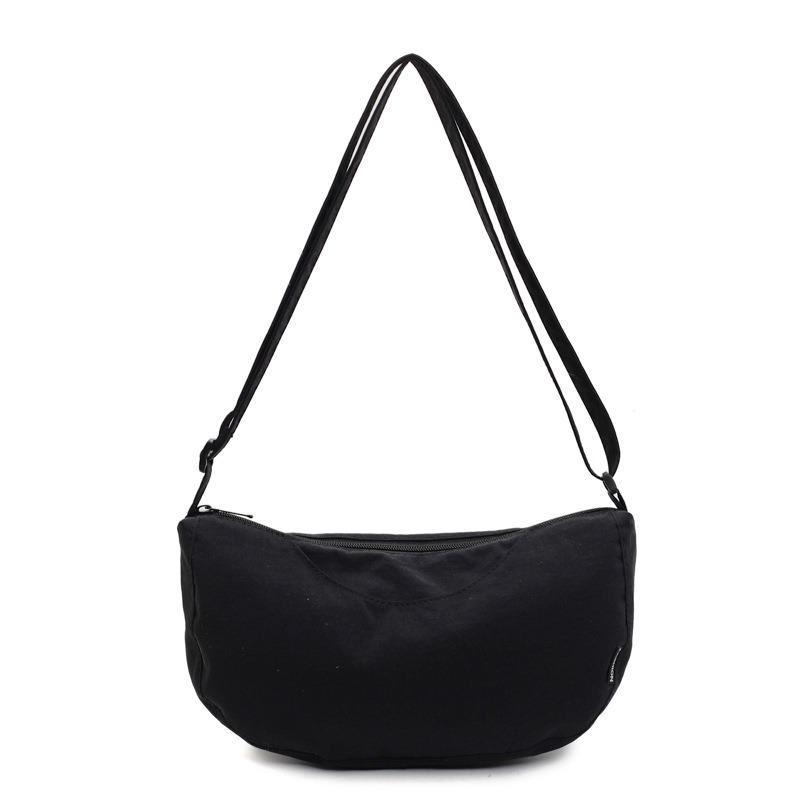 Casual and light shoulder crossbody Oxford canvas bag women's waterproof commuter solid color versatile nylon bag