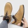 2026 Spring/Autumn Retro Versatile Men's Leather Lace-up Work Boots - British Style Casual Martin Boots
