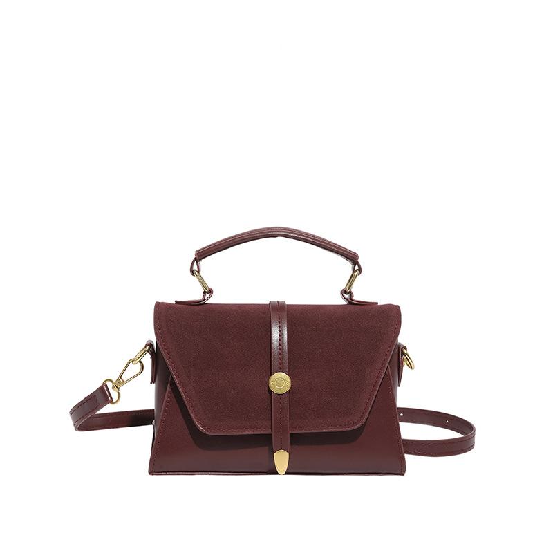 

Commuter small bag women s new portable small square bag matte texture retro casual versatile shoulder messenger bag червоний