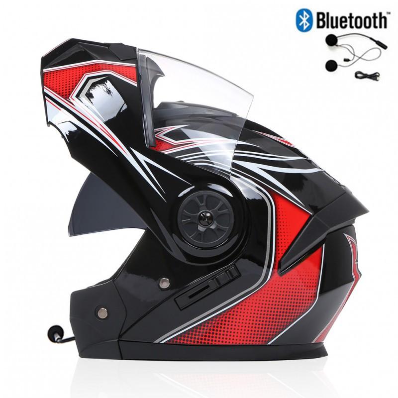 BLD Electric Bicycle Helmet Motorcycle Full Double Lens Exposed Universal Riding All Seasons