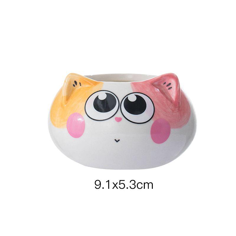 Cartoon Animal Cat Dog Ceramic Vase Small Plant Potted Plant Office Desktop Cat Dog Vase Gift Living Room Countertop Decoration