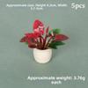 5pcs 4 Styles Simulation Vase Mini Finished Flower  Outdoor Doll House Model Accessories