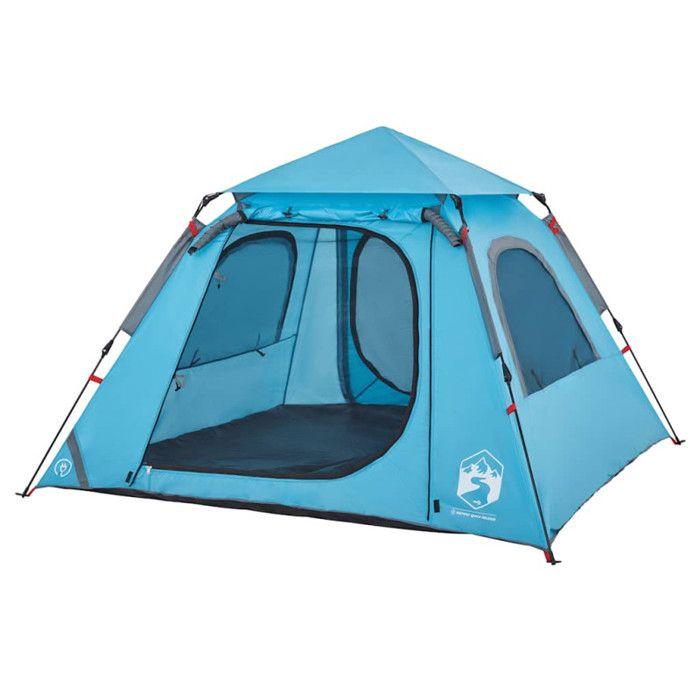 VidaXL 4-Person Dome Camping Tent Blue Quick Release 4004144