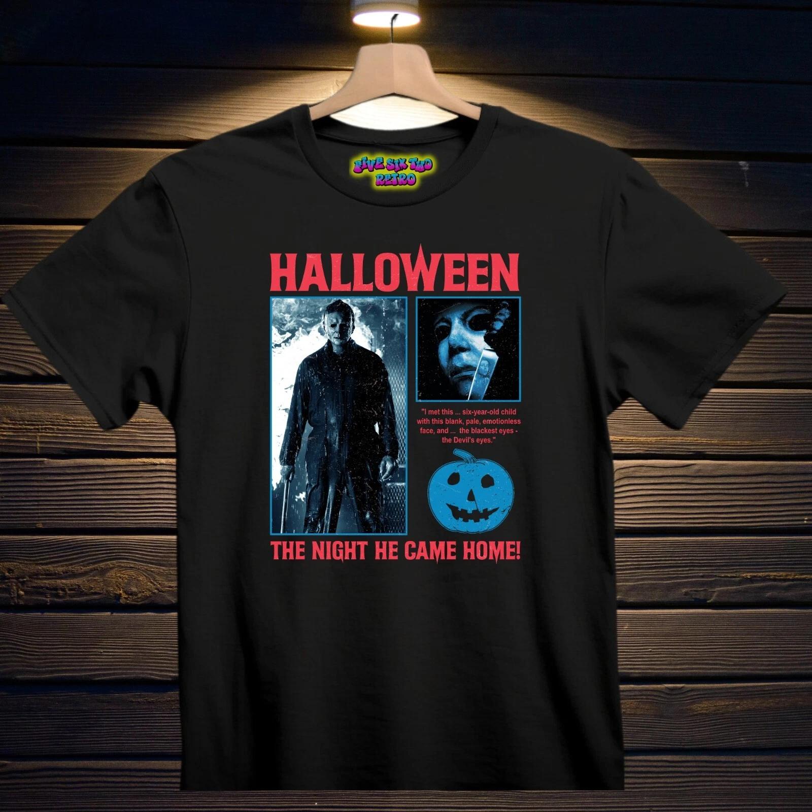 Halloween The Night He Came Home Michael Myers Horror Movie T-Shirt Black S-3XL XXL