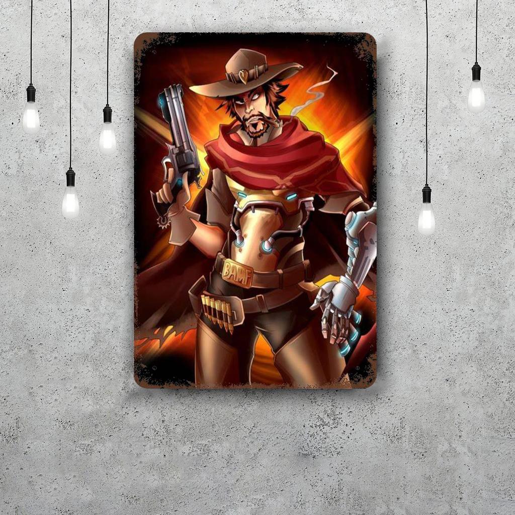 Overwatch Classic Poster Rusty Metal Plaque Retro Decorative Plate Bar Man Cave Garage Club Metal Sign Wall Decoration