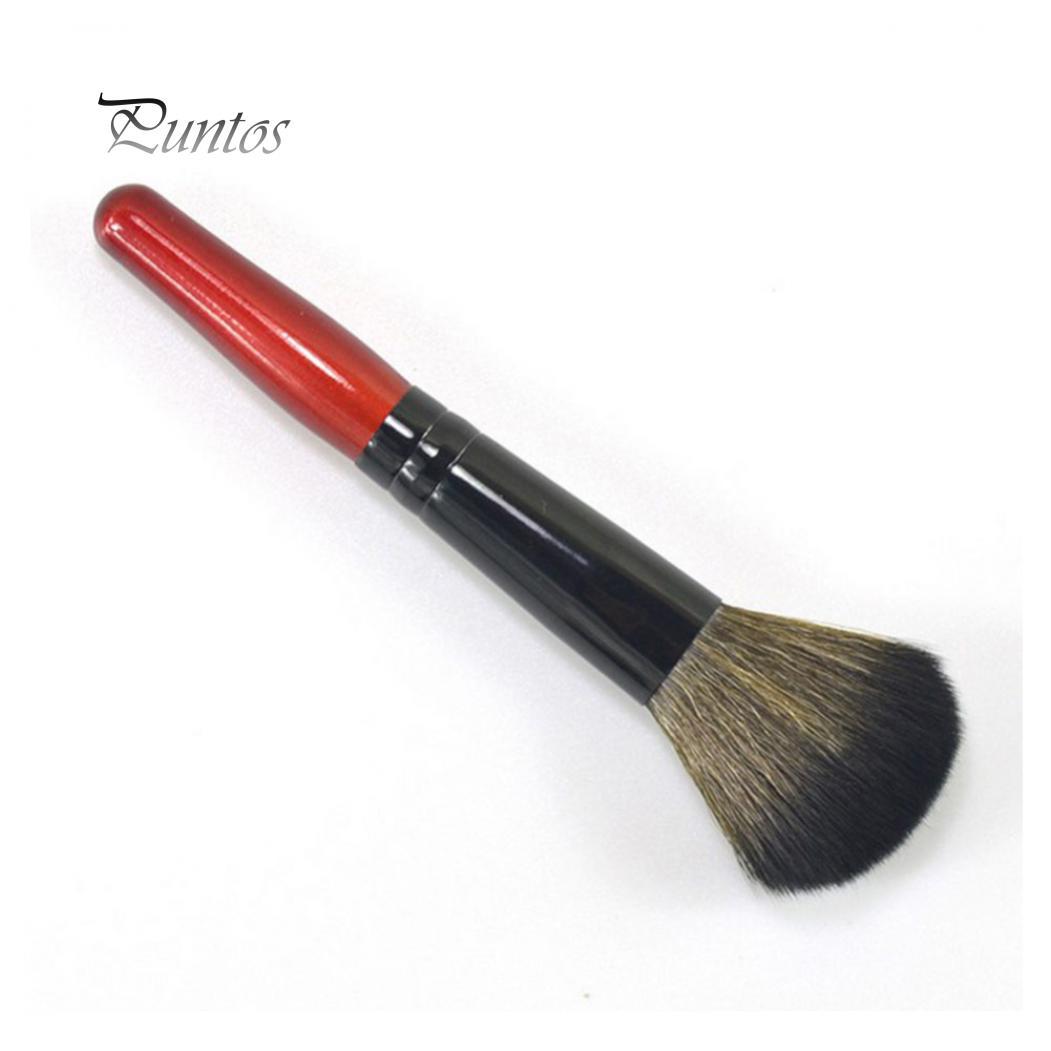 

Деревянная ручка Тональный крем для лица Румяна Пудра Контурная кисть для макияжа Косметический инструмент вино красного