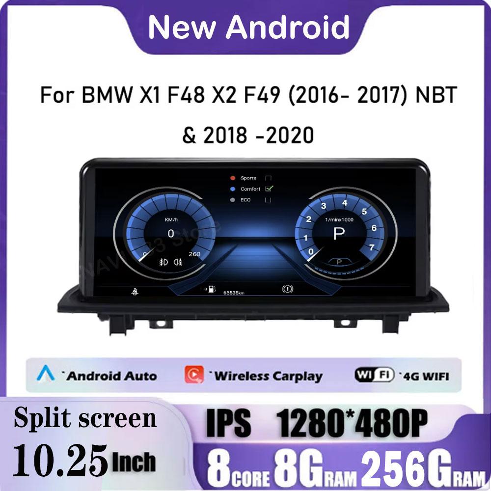 

10.25 Inch Android 14 For BMW X1 F48 X2 F49 (2016- 2017) NBT & 2018 -2020 EVO System Car Player GPS Navigation Multimedia Video