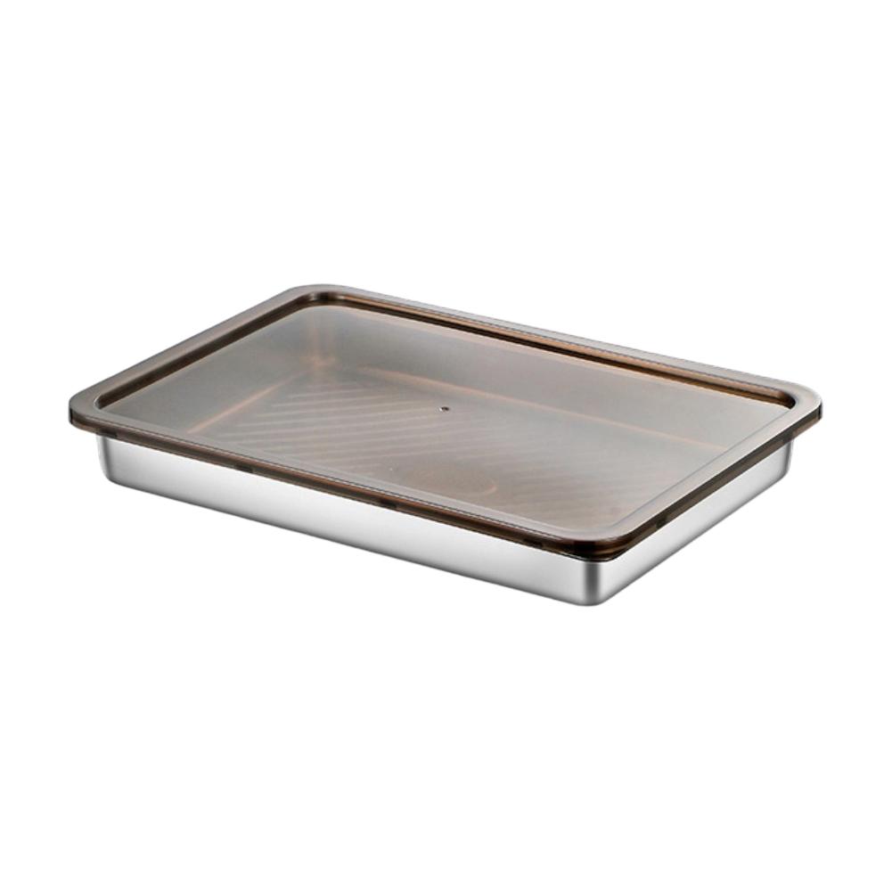 304 Edelstahl-Schale mit dicht schließendem Deckel zur Frischhaltung und zum Einfrieren von Lebensmitteln, geeignet für den täglichen Küchengebrauch