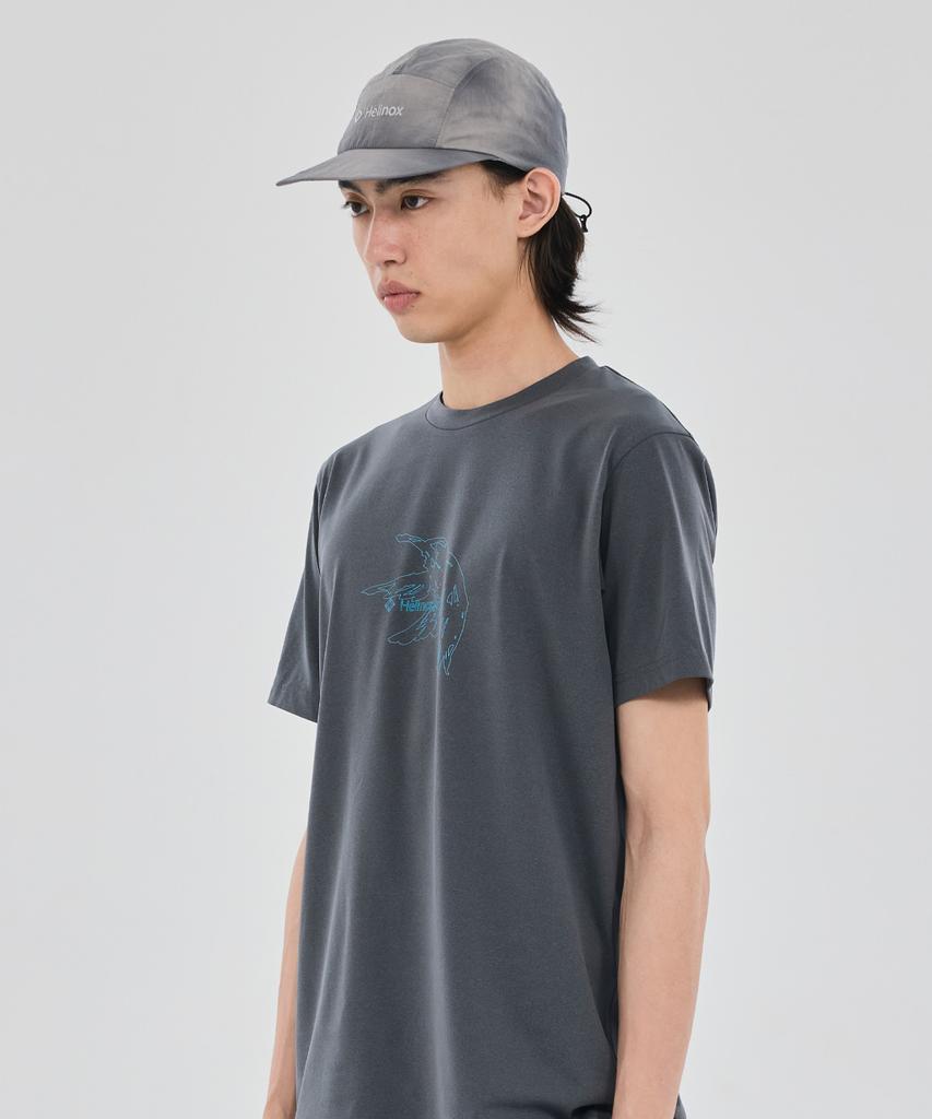 Hellinogseuweeo Hummingbird Graphic T-Shirt_Dark Gray