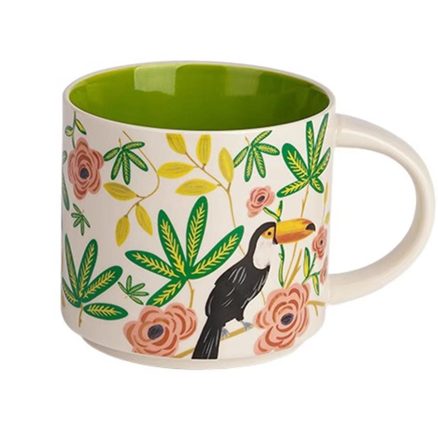 

Creative glazed ceramic cup, large capacity mug 301-400ml