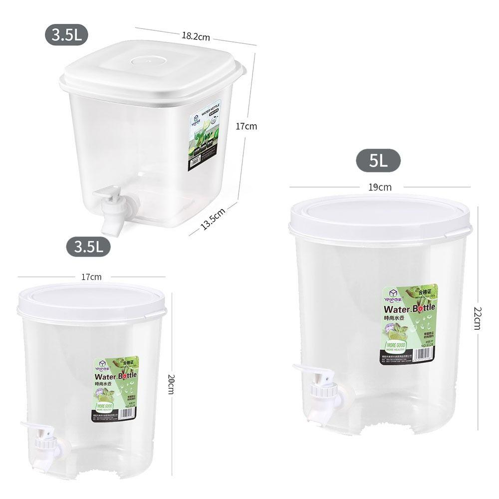 With Lid Refrigerator Cold Water Kettles Faucet Kitchen Storage Bucket New Drink Dispenser
