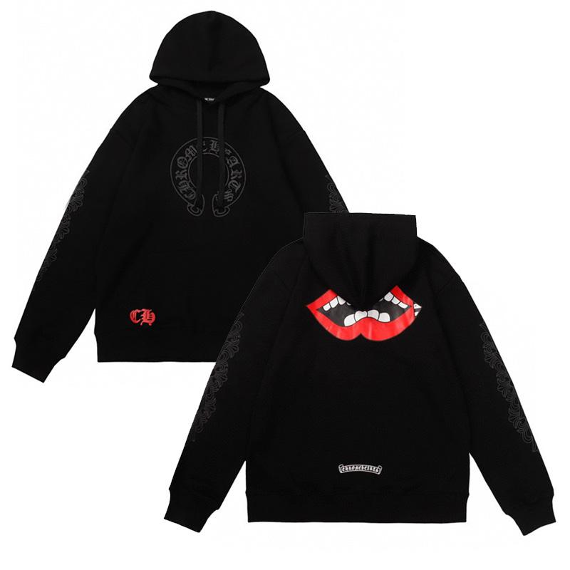 821 CHROME HEARTS 2025 Autumn and Winter New Plus Size Classic Style Logo Hooded Sweatshirt, Suitable for Couples To Wear