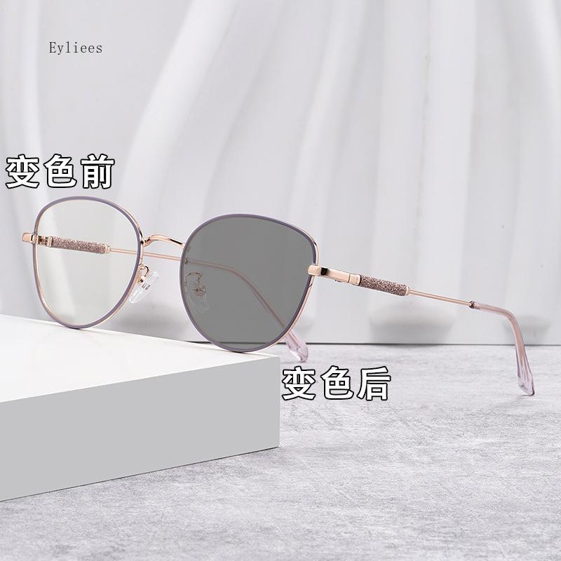 Ochelari de lux fotochromici pentru miopie pentru femei, la modă, unisex, ochi de pisică, anti-UV, ochelari pentru vedere la apropiere, bărbați, vintage, dioptrii negative, ochelari