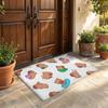 Cute Capybara Pattern Floor Mat Flannel Door Mat Non-Slip Bedroom Living Room Home Decor