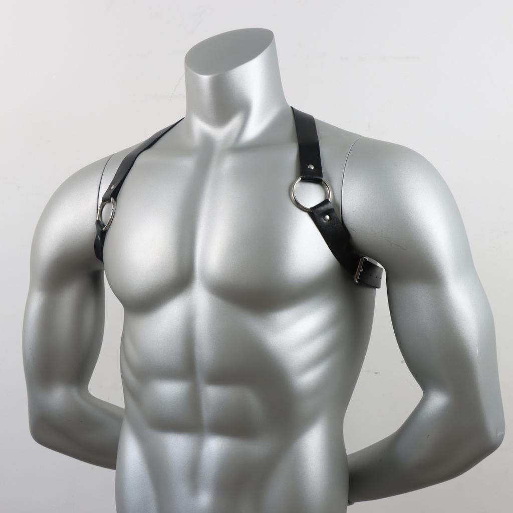Men's Harness Belt Costume PU Leather Body Chest for Men Sexy Punk Body Harness Belt Adjustable Buckle Clothes Nightclub Cosplay