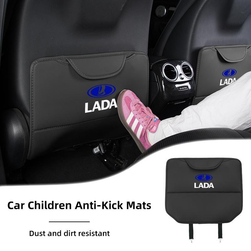 Car Seat Anti-Kick Pad Seatback Storage Protector Cover Accessories For Lada Vesta Niva Samara Kalina Largus Priora Xray Granta PP33