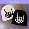 Skull Finger Knit Hat With Warm Acrylic Material For Streetwear Winter Fashion