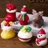 DIY Christmas Candle Silicone Mold 3D Christmas Snowman Elk Bell Socks Scented Plaster Resin Mold Festive Party Decor Craft Gift