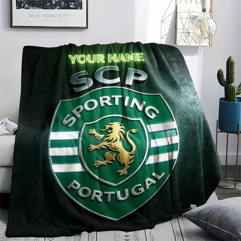 Custom Name,Sporting CP Printed Flannel Blanket, soft throw for bedroom sofa, washable, Christmas present, great gift.