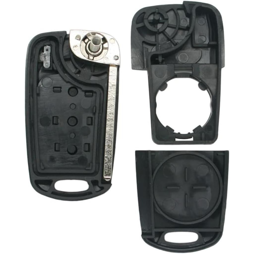 3 Button Flip Key Shell for Hyundai i10 i20 i30 ix20 ix35 Elantra Veloster Tucson and Kia Rio Ceed Picanto Sportage Sorento No Electronics