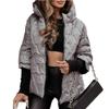 Oversized Hooded Jacket for Women with Pockets and Zipper Long Sleeve Loose Coat Street Fashion Outerwear