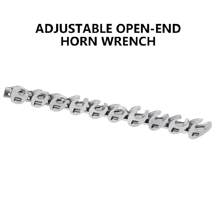 3/8inches Nut Crowfoot Wrench Set Horn Wrench Head Square Head Hardware Tool Wrench Imperial Bullhorn Wrenches