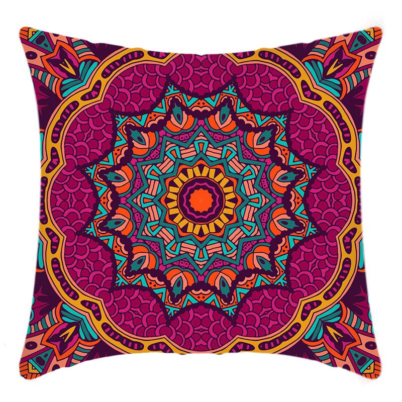 New Art Abstract Mandala Series Traditional Printed Pillow Household Sofa Cushion Cover
