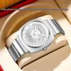 Men Square Quartz Wristwatch Stainless Steel Band Calendar Waterproof Business Male Gift Watch