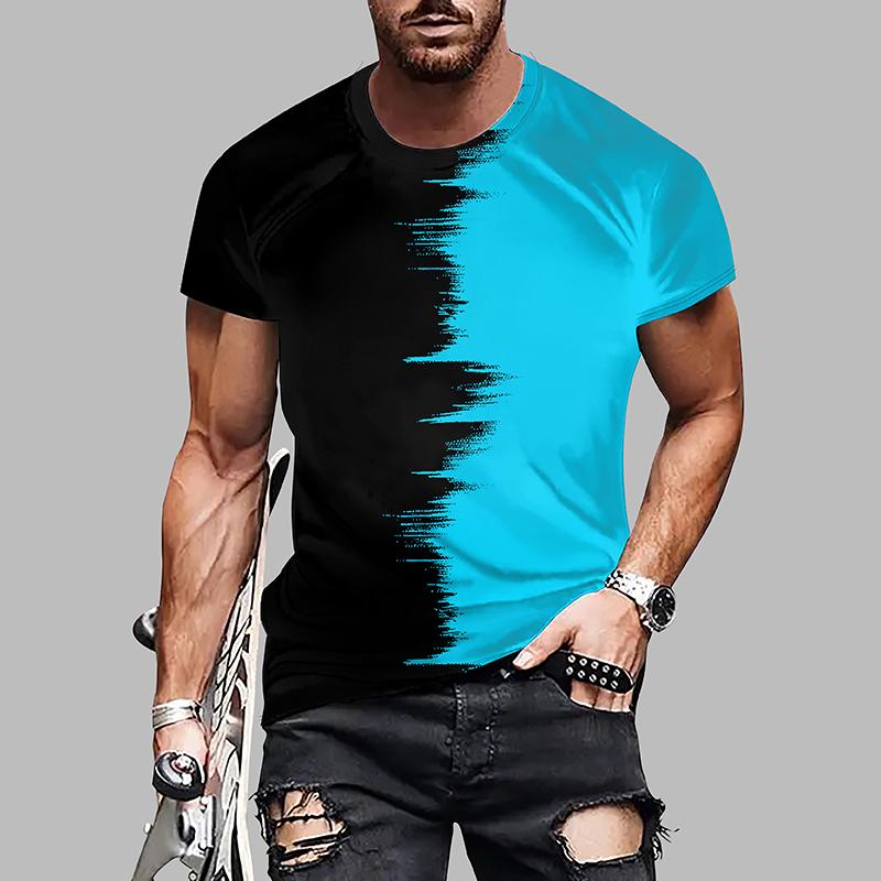 Nowy Letni Męski T-shirt Modny Osobowość Wszechstronny z Nadrukiem Męski T-shirt Top