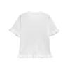 Spring 2025 Women's European & American Style Versatile Ruffle Knit Top