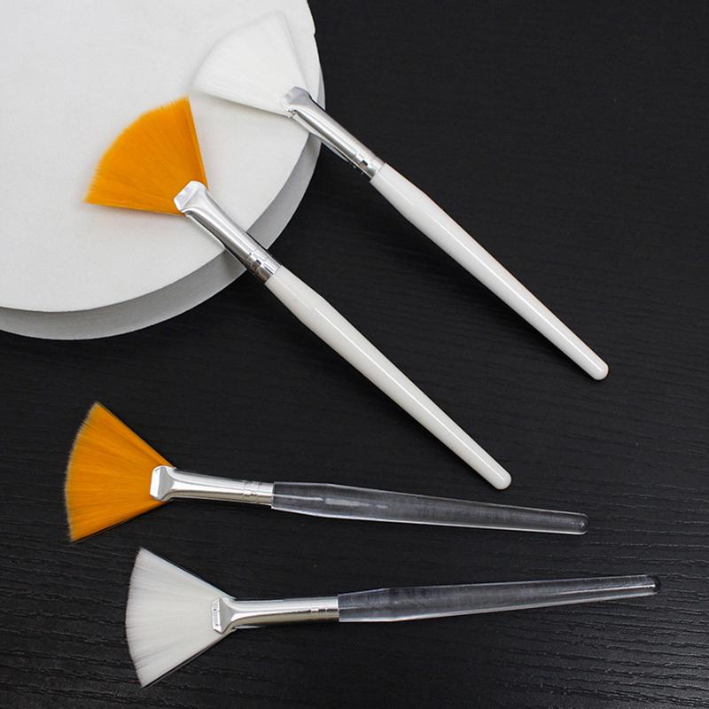 4Pcs Face Mask Brush Set Includes Soft Fan Facial Brushes Acid Applicator Brush Makeup Tools For Eyelash Mask Mixed Cream