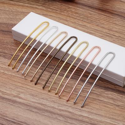 5 Stück/Los 100x3mm Metall Haarnadel Haarspange Clip Gabel Schmuck Für Frauen Vintage Tiara Ästhetische Accessoires U-Form Nadel Haarspange
